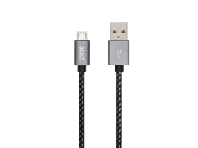 3sixT BLACK Cable - USB-A to Micro USB - 2m