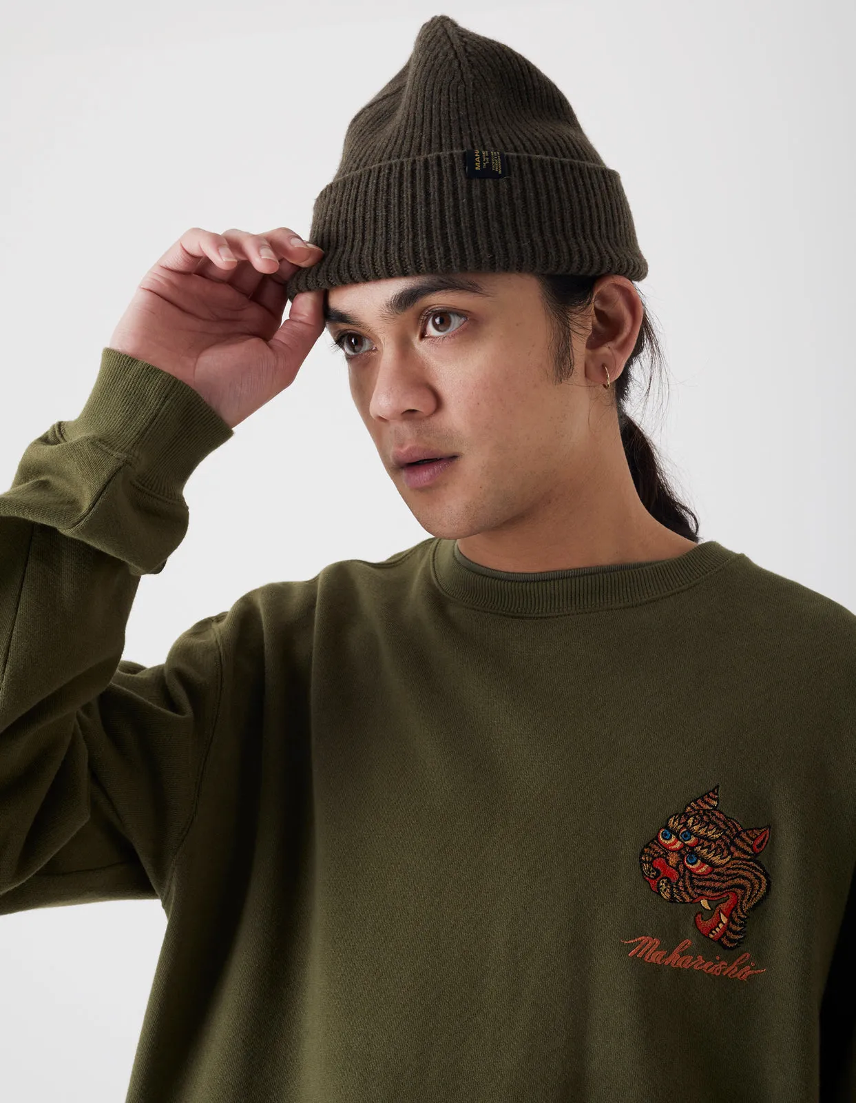 9153 Wool MILTYPE Beanie Olive