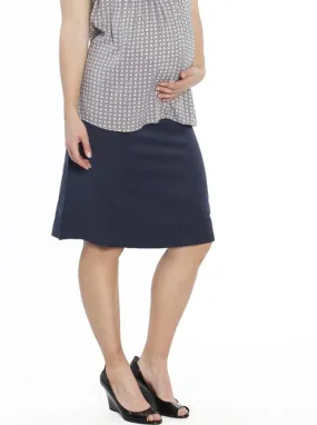 A-Line Style Maternity Work Skirt in Navy