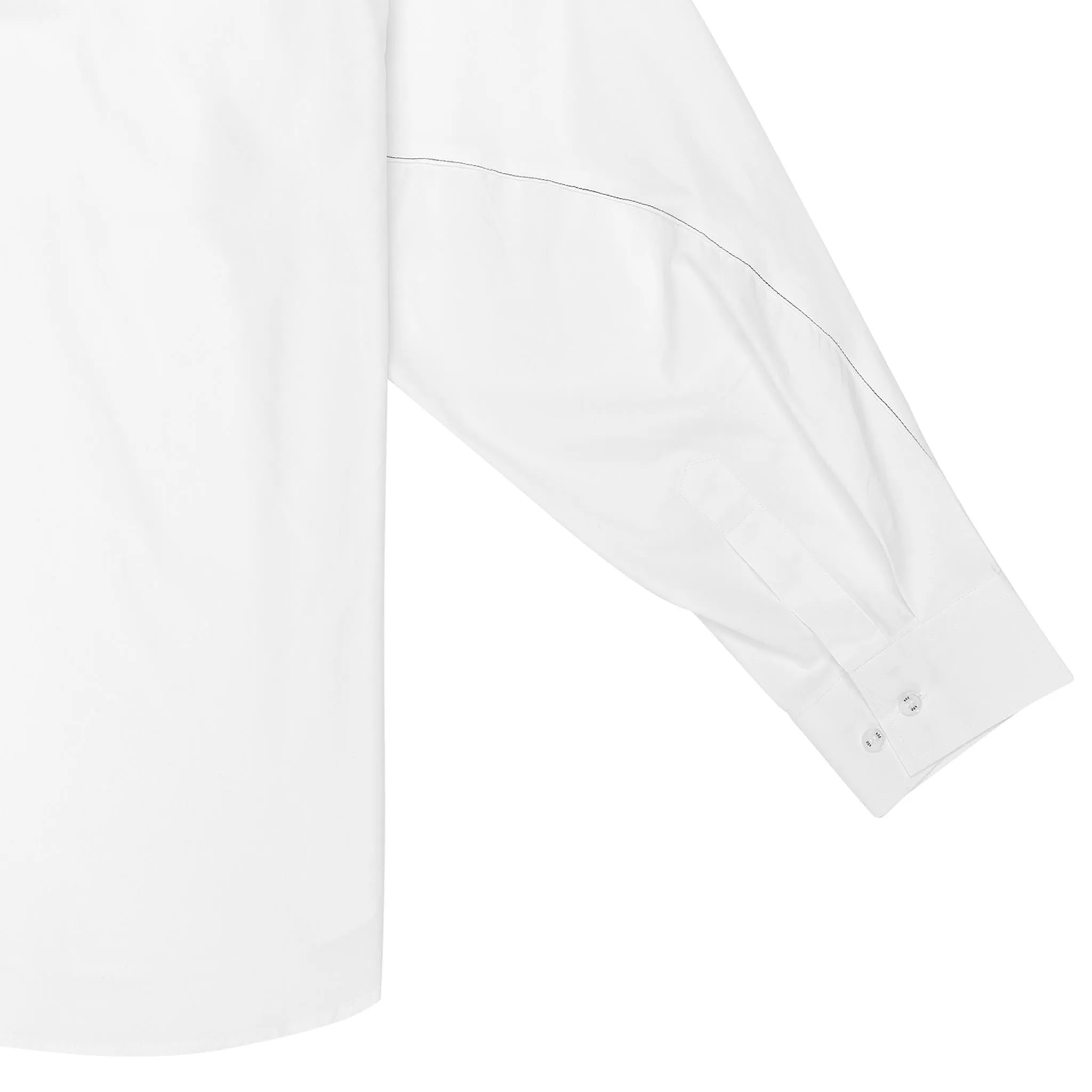 ADD Twist Sleeve Stitch Shirt White