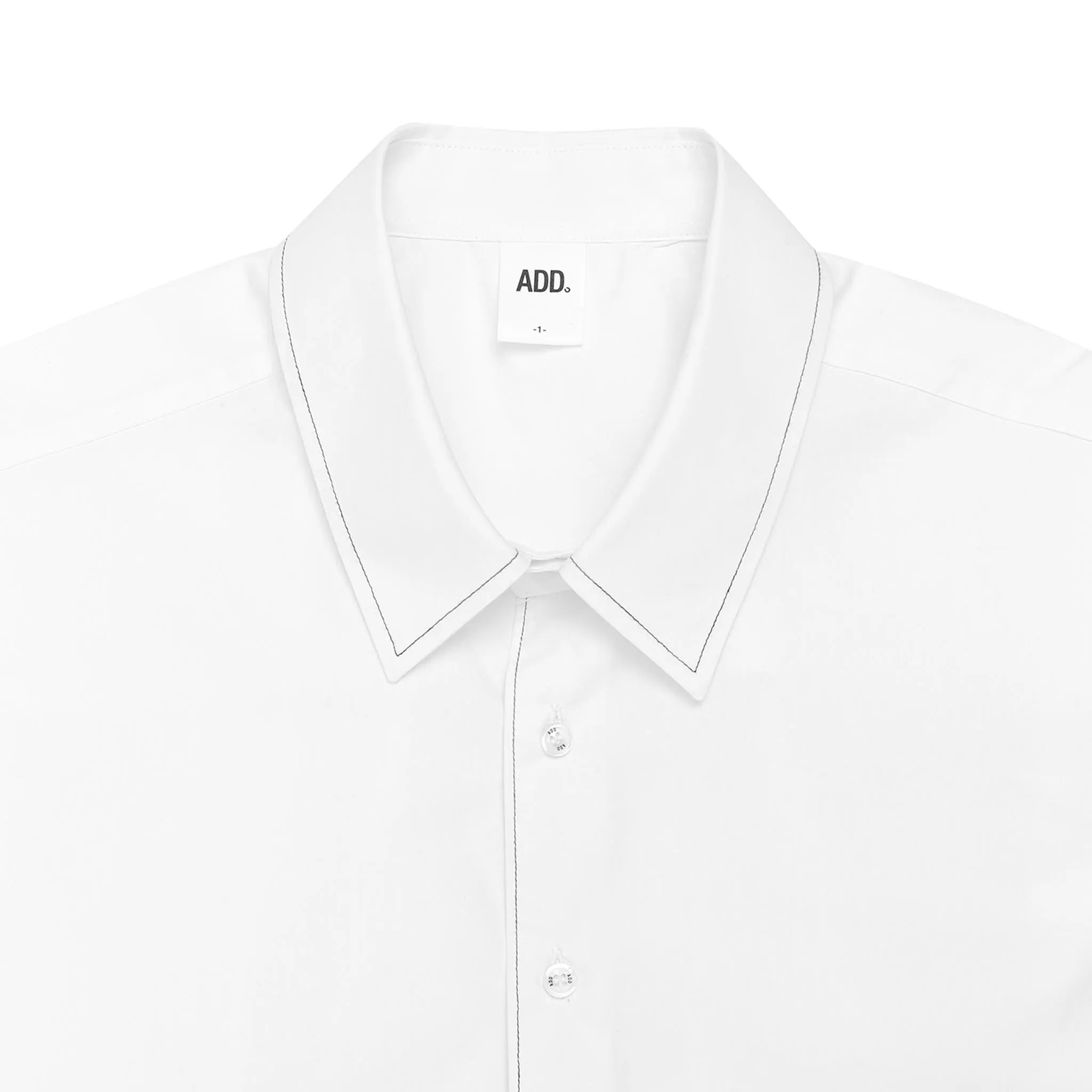 ADD Twist Sleeve Stitch Shirt White