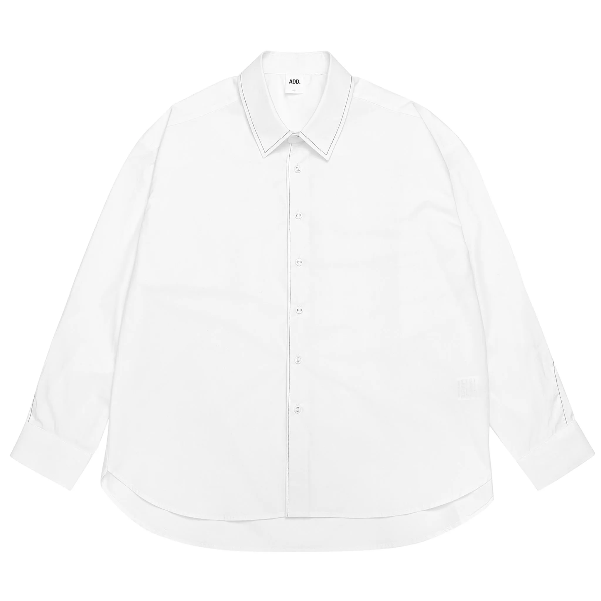 ADD Twist Sleeve Stitch Shirt White