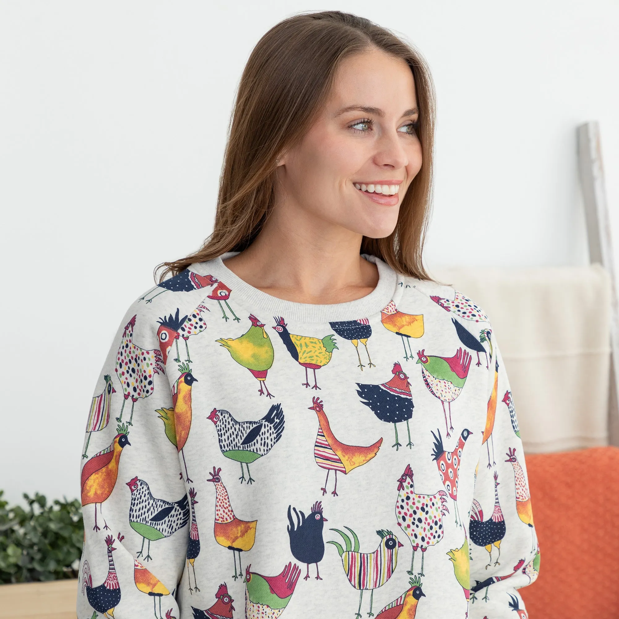 All Over Rooster Crewneck Sweatshirt