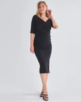 Athena Maternity Smart Casual 2 Pieces Outfit in Black