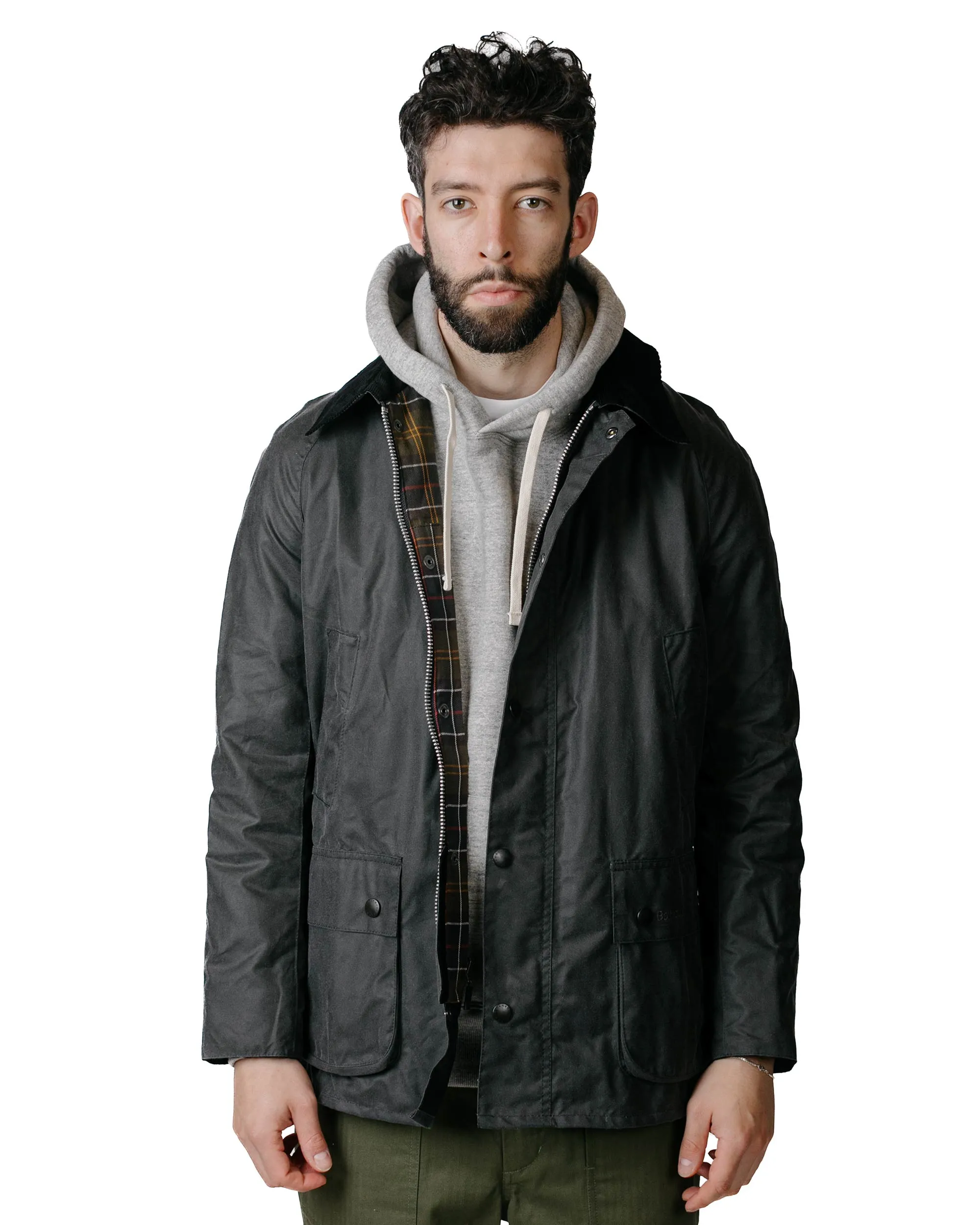 Barbour Ashby Classic Grey Waxed Jacket for Men - Stylish and Durable Outerwear