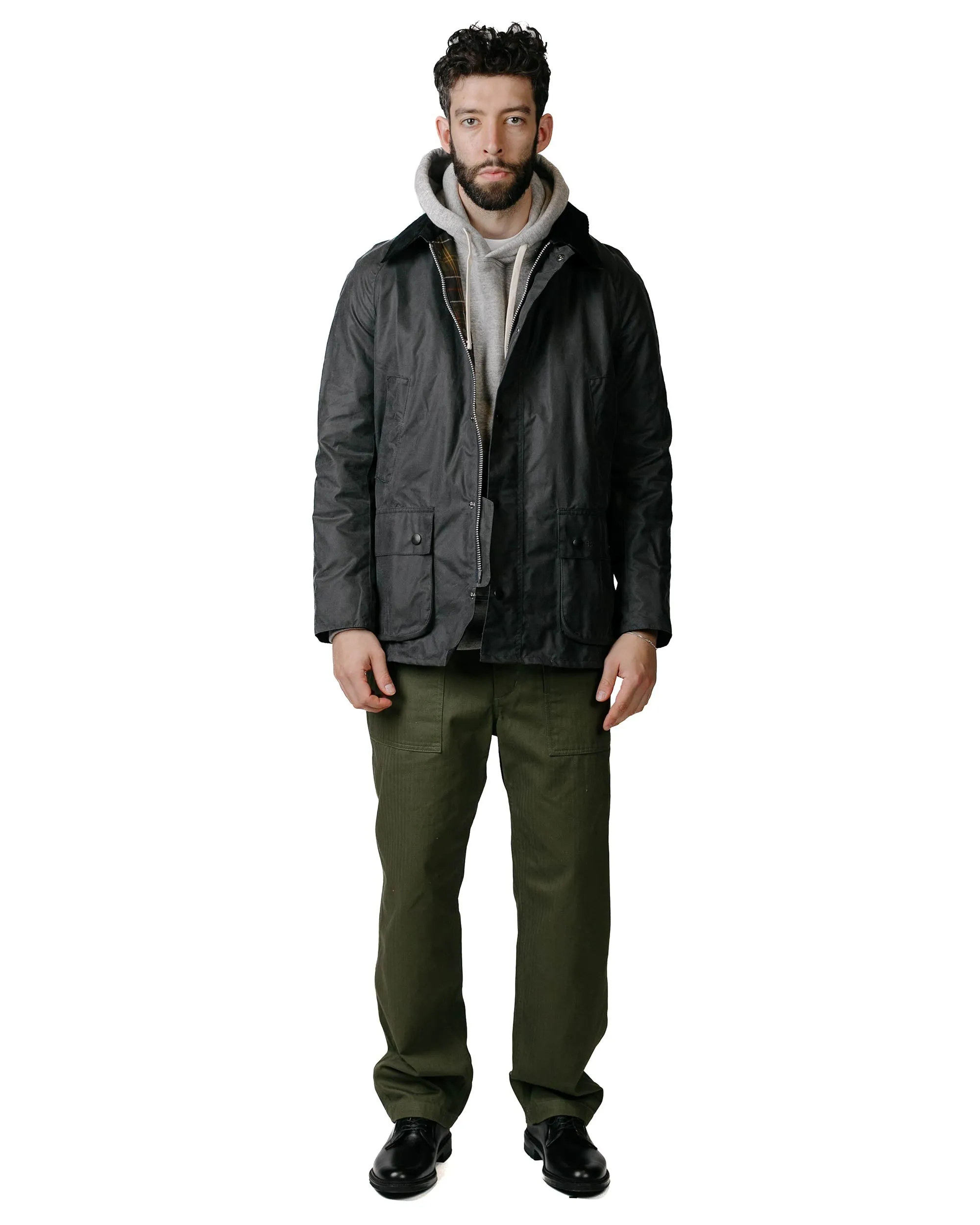 Barbour Ashby Classic Grey Waxed Jacket for Men - Stylish and Durable Outerwear