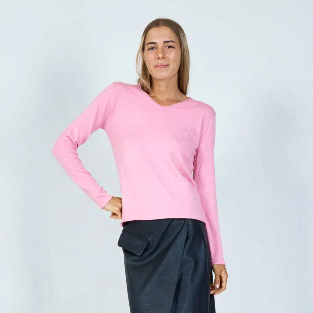 Basic V-neck sweater wholesale