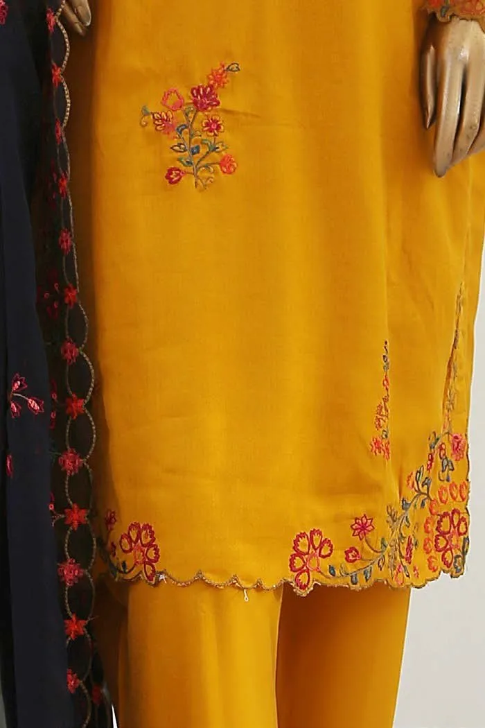 Bin Saeed Embroidered Marina 3 Piece Suit BIN128