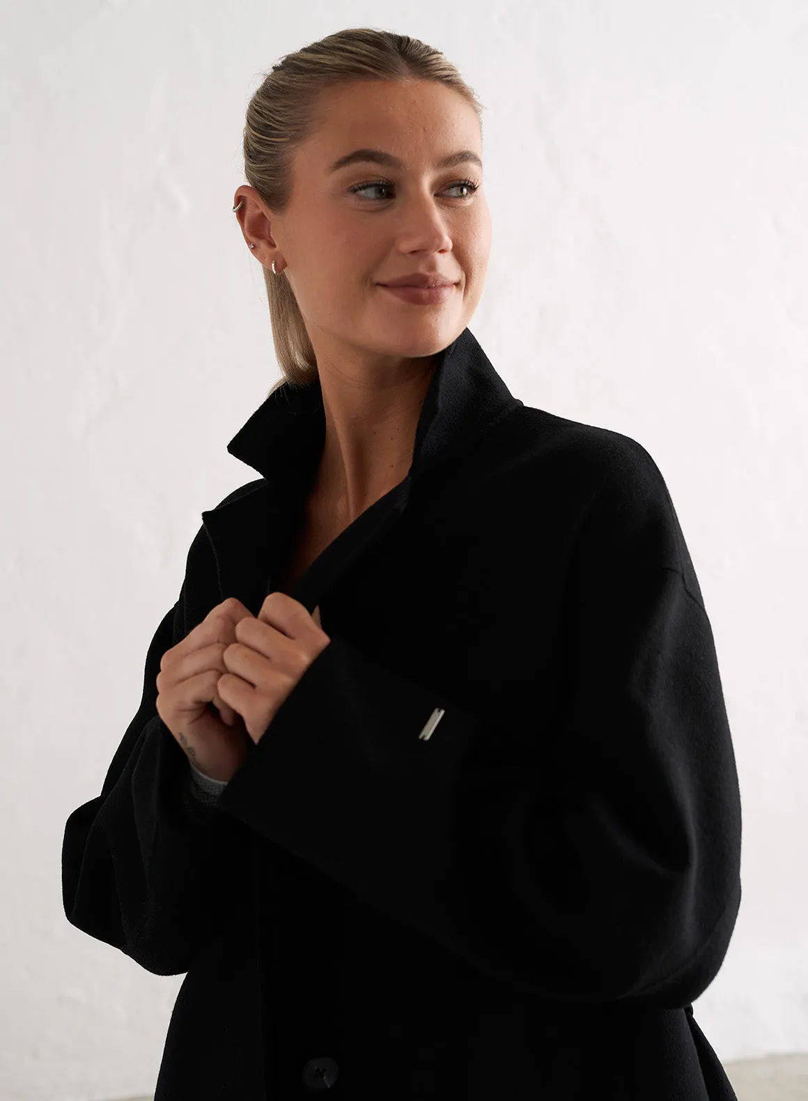 Black Classic Wool Coat