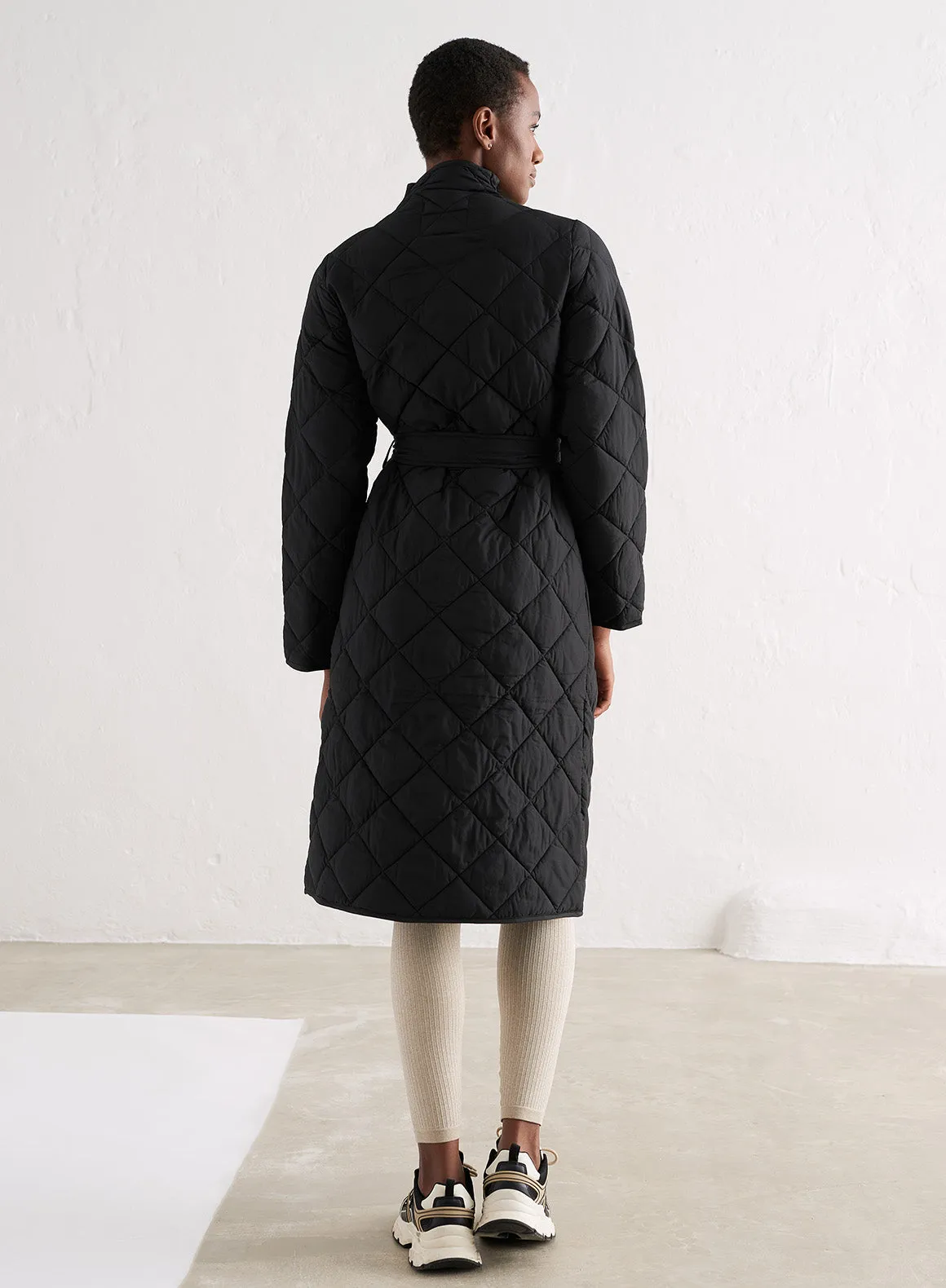 Black Quilted Coat