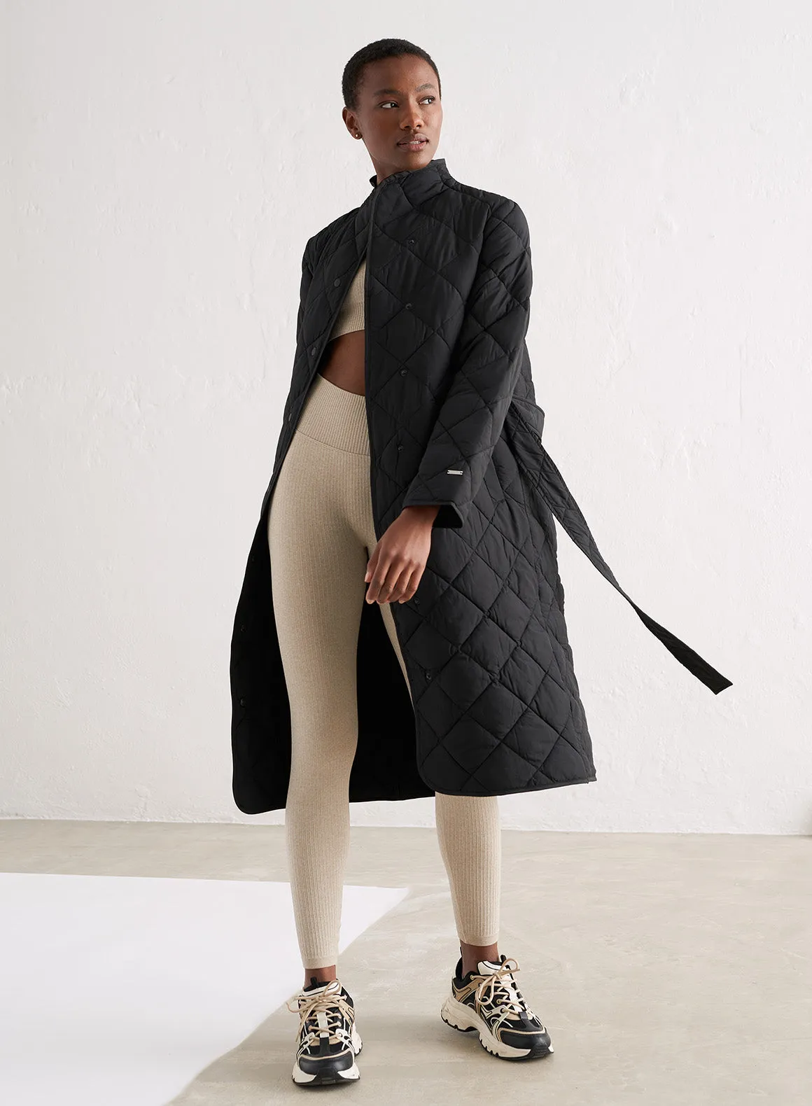 Black Quilted Coat