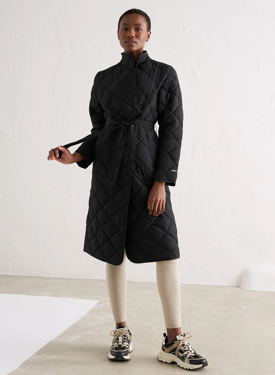 Black Quilted Coat