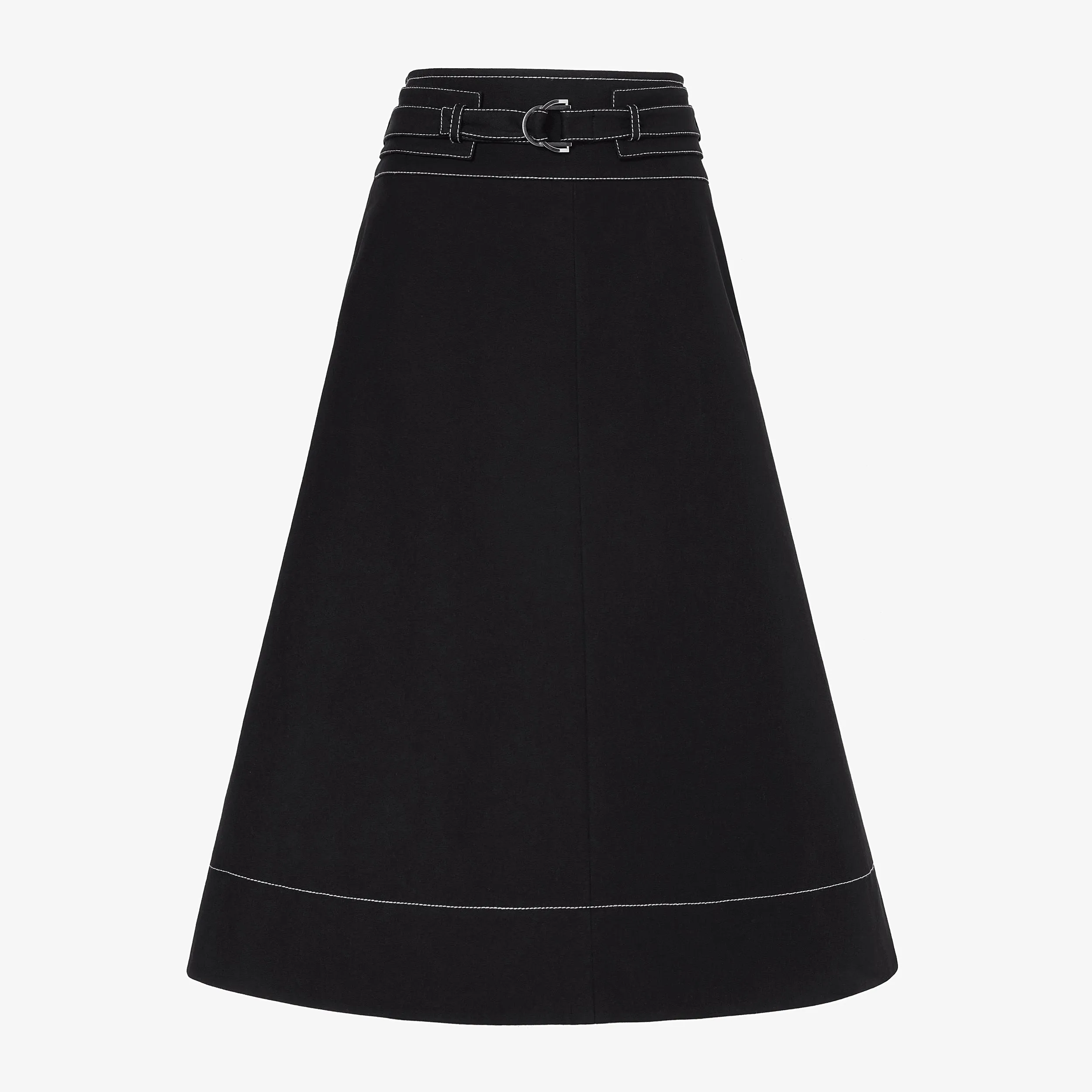 Bodhi Skirt - Contrast Stitch Eco Better Than Denim :: Black