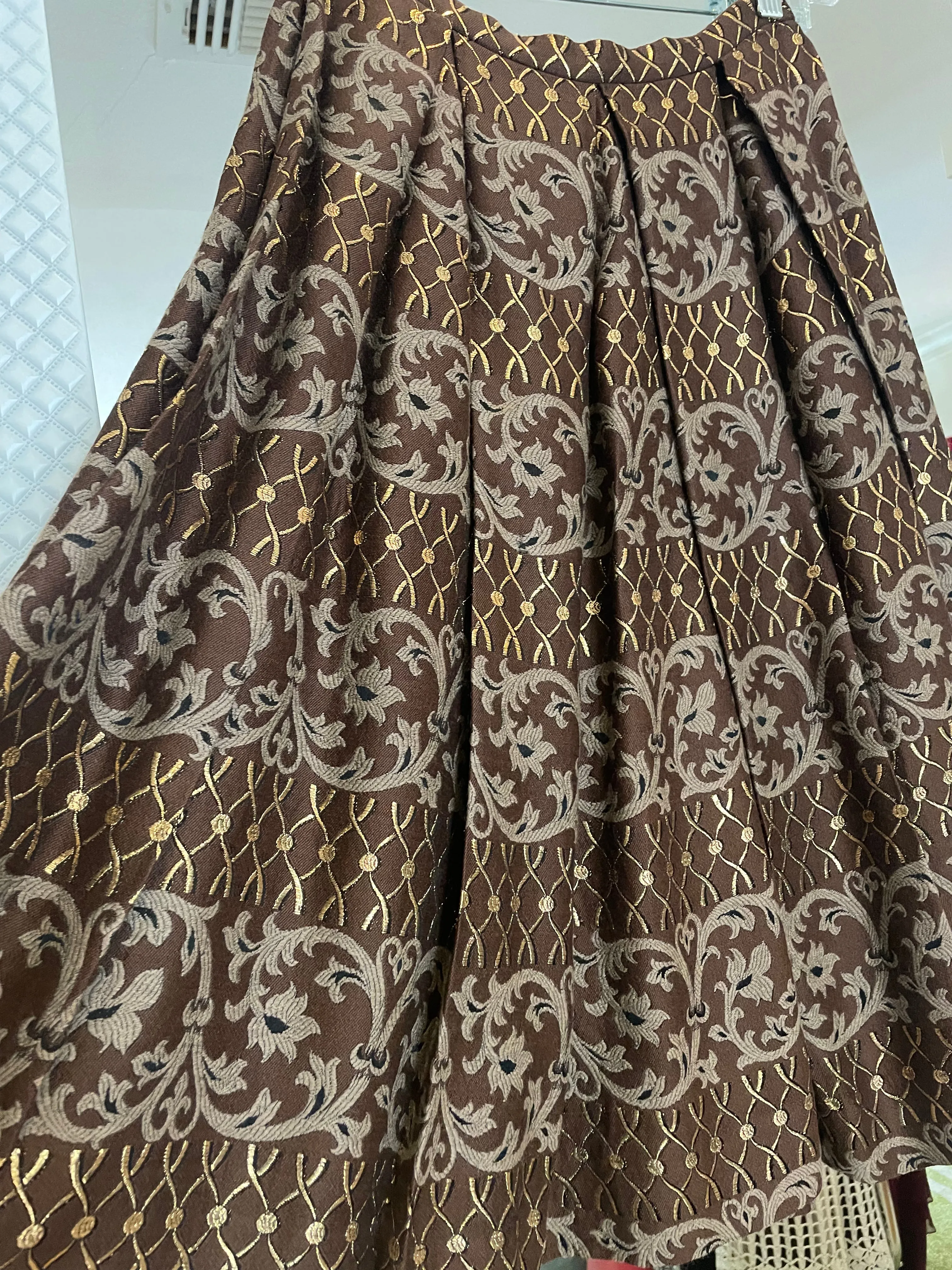 Brocade Skirt with Gold