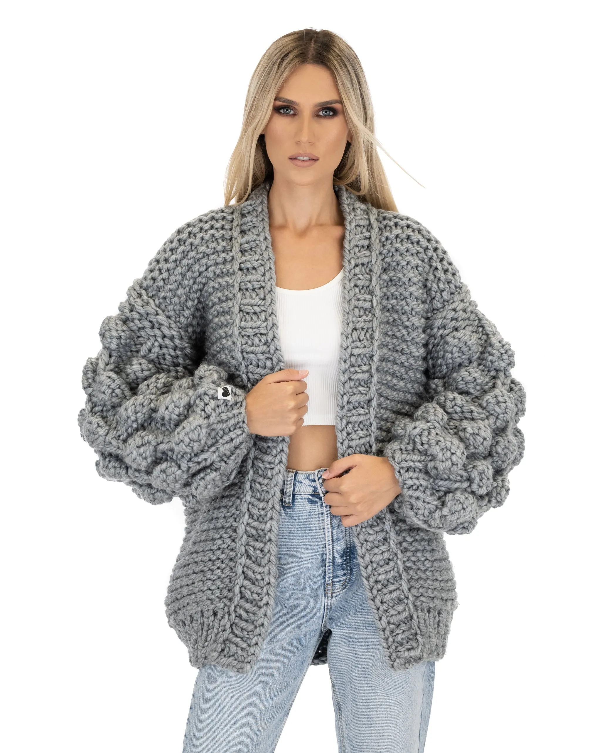 Bubble Sleeve Cardigan