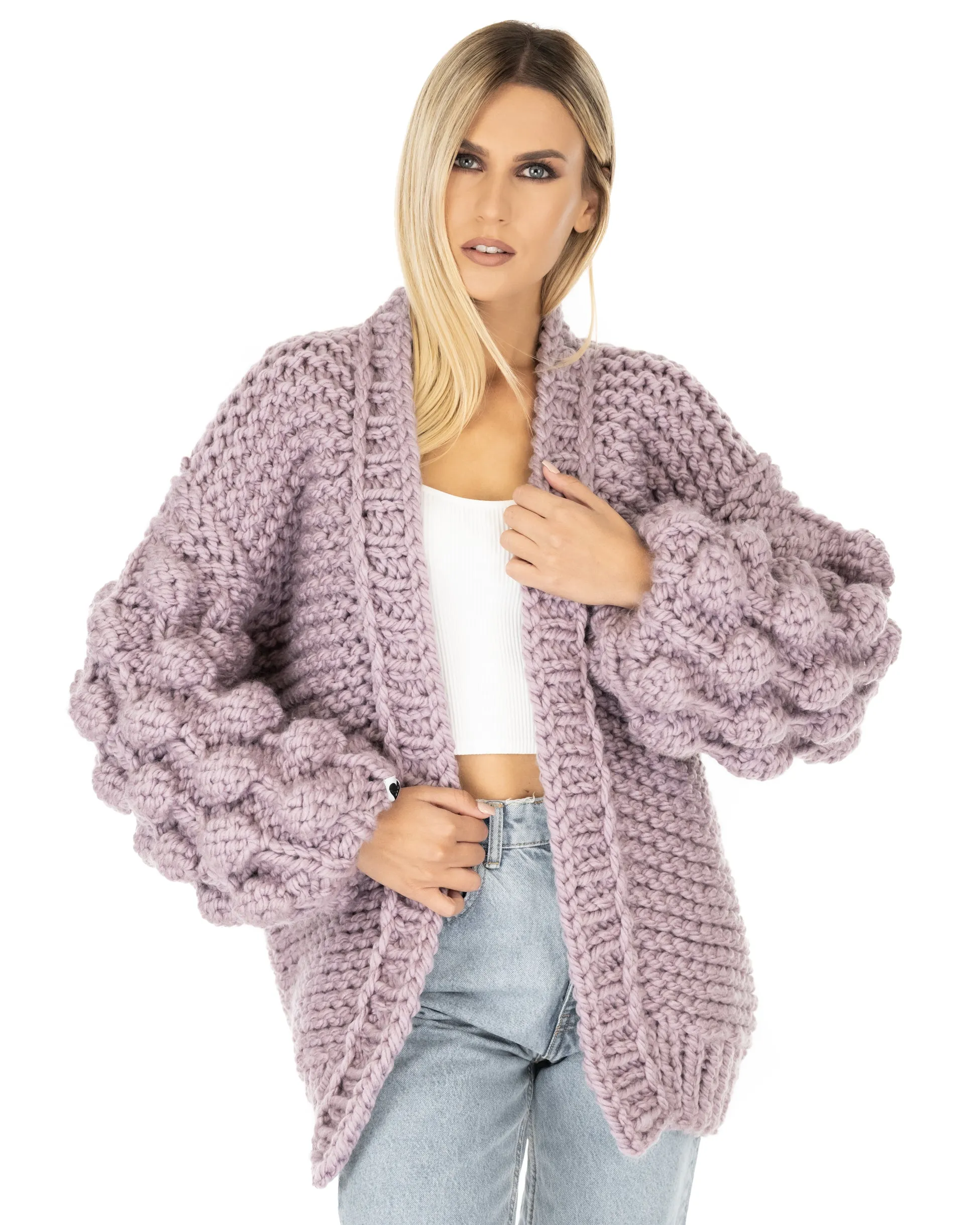 Bubble Sleeve Cardigan