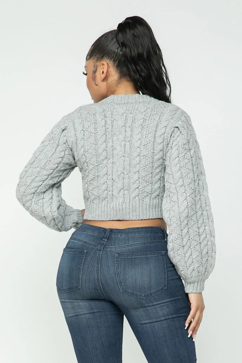 Cable Knit Pullover Sweater