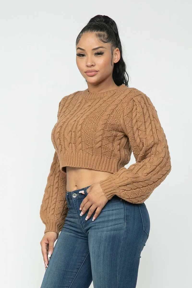 Cable Knit Pullover Sweater