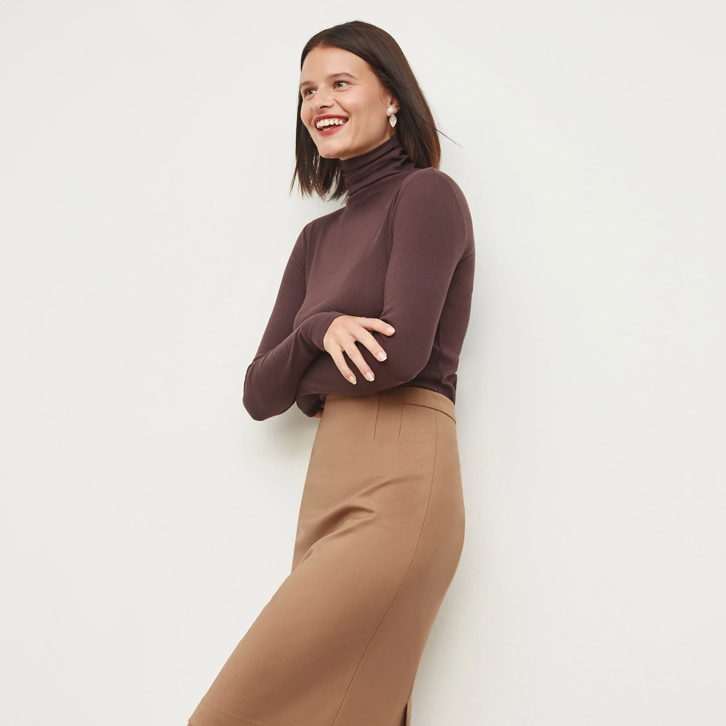 Cobble Hill Skirt - Washable Wool Twill :: Camel