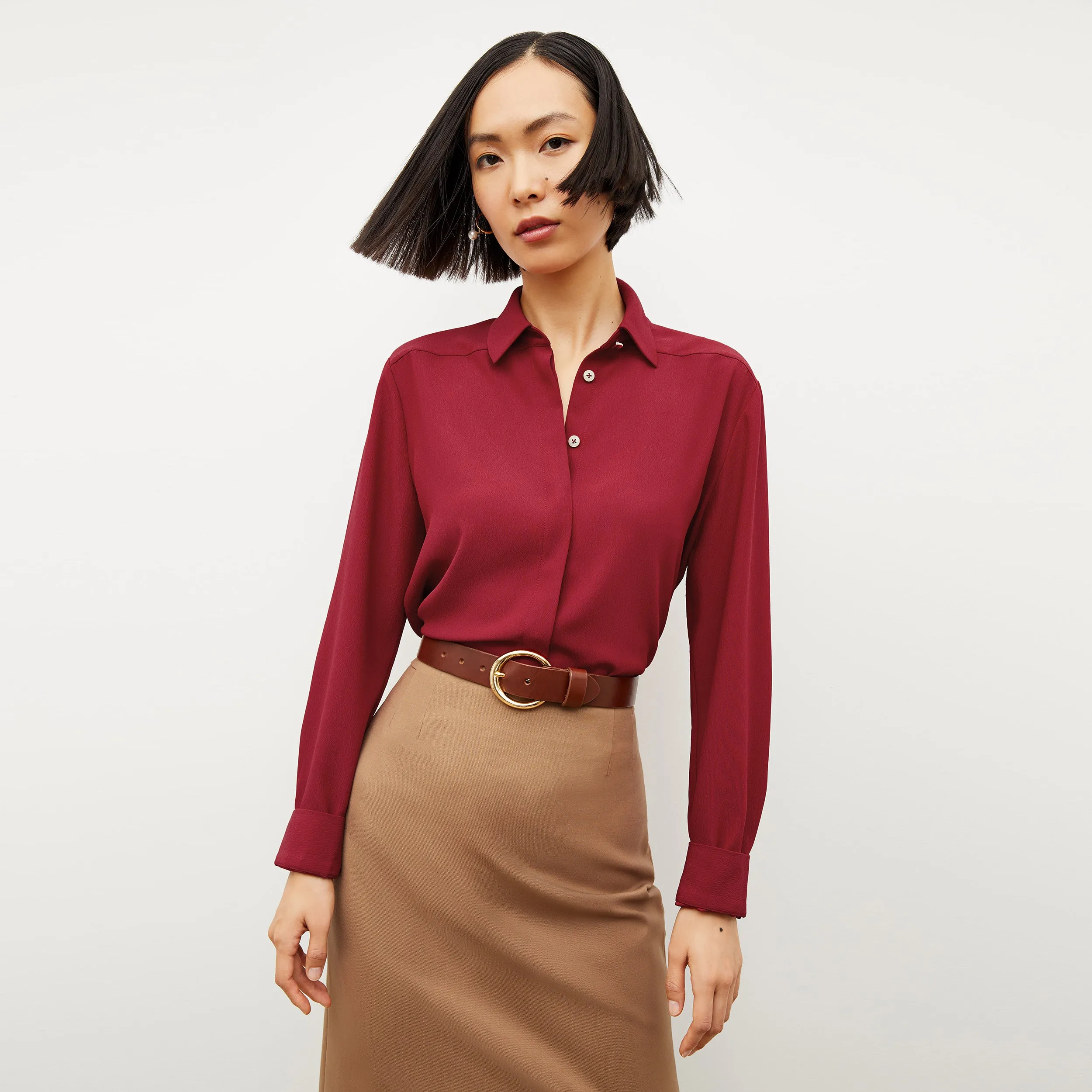 Cobble Hill Skirt - Washable Wool Twill :: Camel