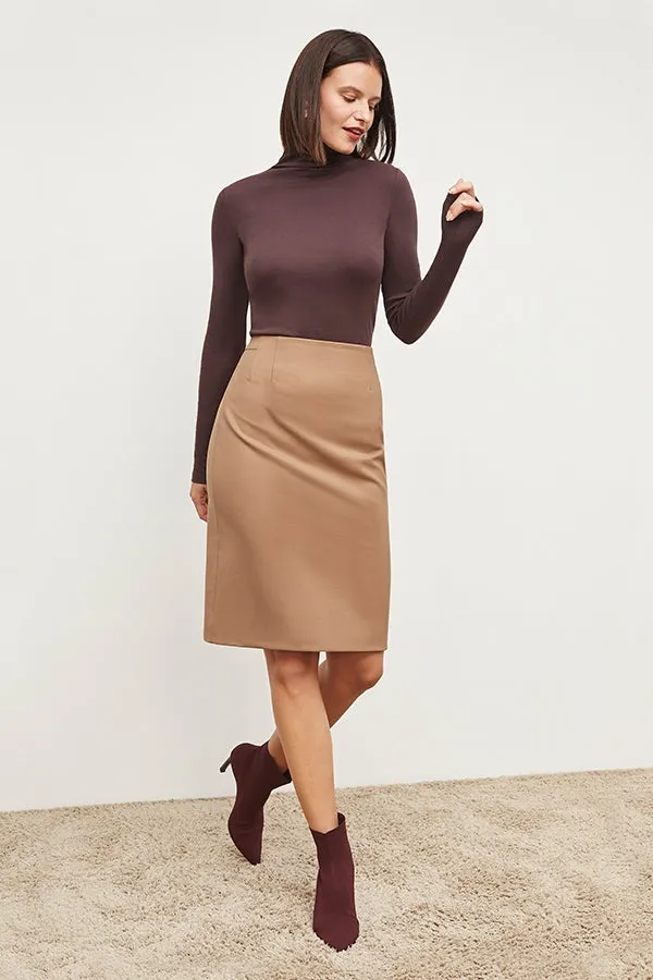 Cobble Hill Skirt - Washable Wool Twill :: Camel