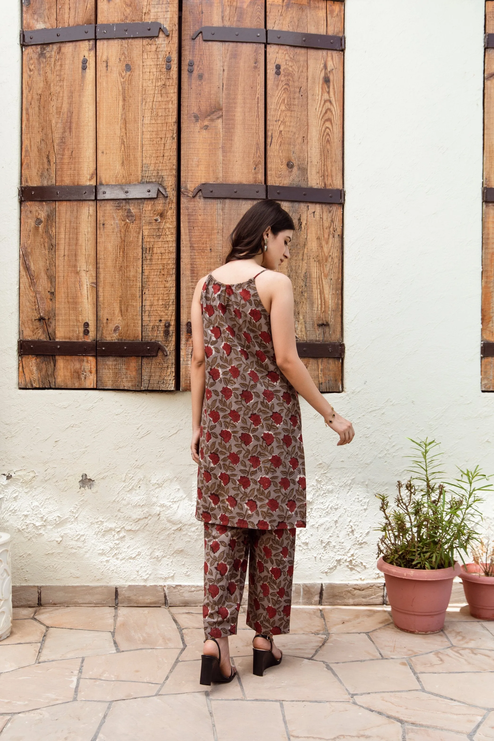 cocoa kurta-style co-ord set