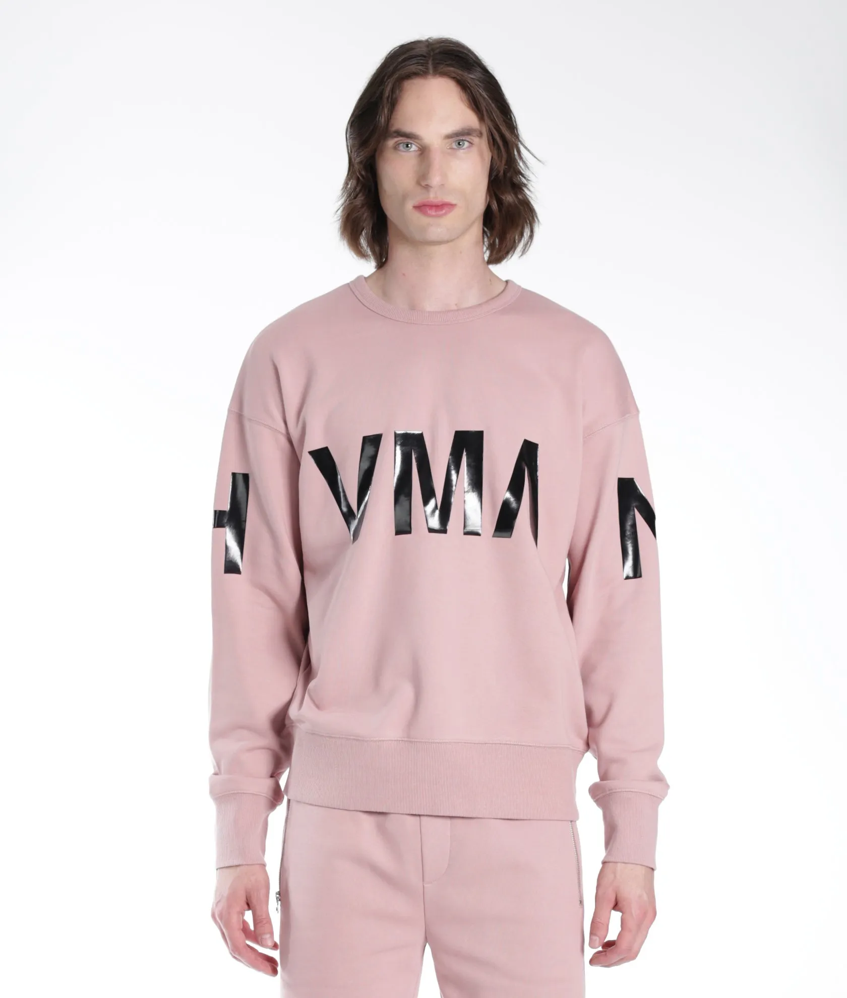 CREW SWEATSHIRT IN DUSTY PINK