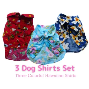 Dog Hawaiian Shirts Package Set | 3 Colorful Variety Set