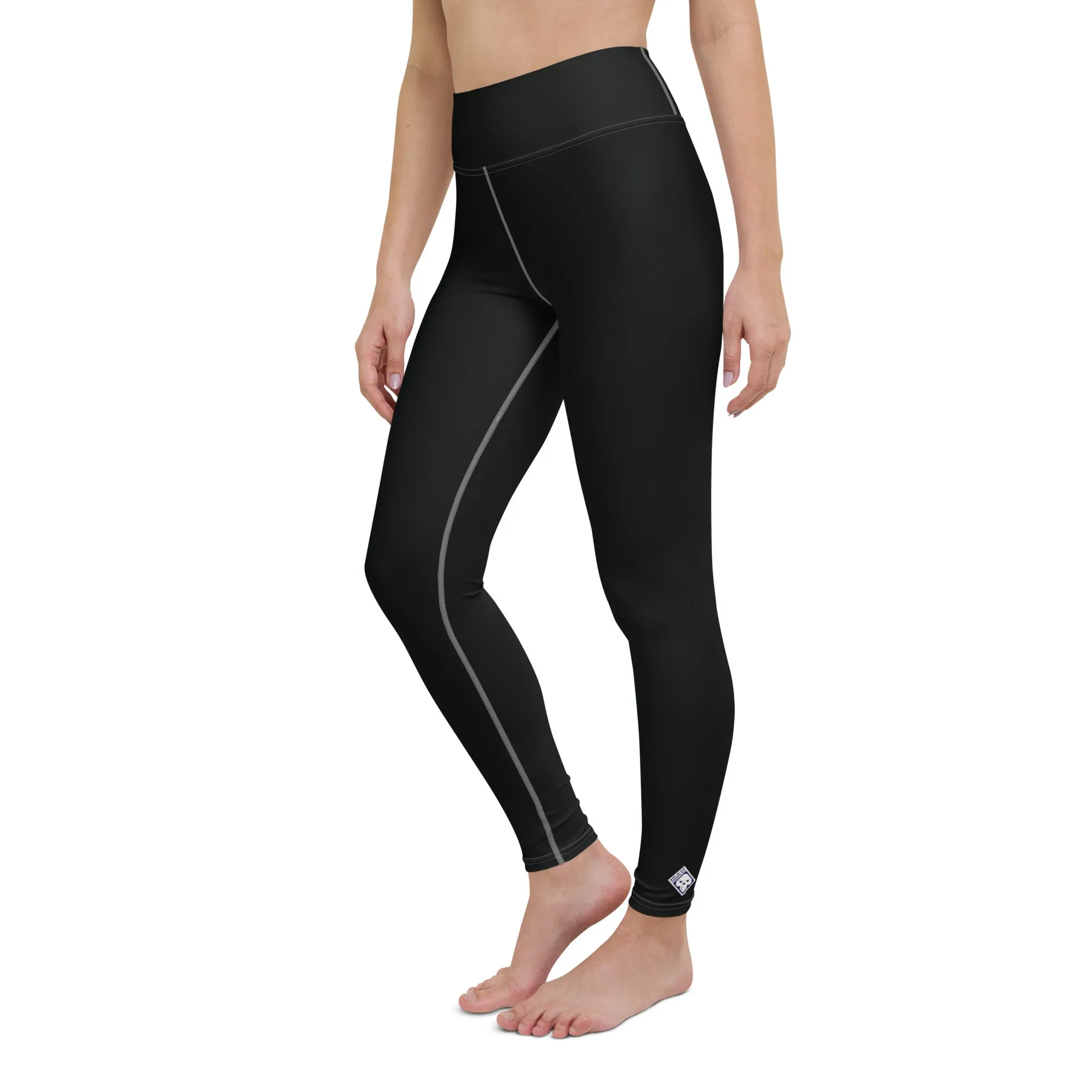 Effortless Active Style: Solid Color Leggings for Her - Noir