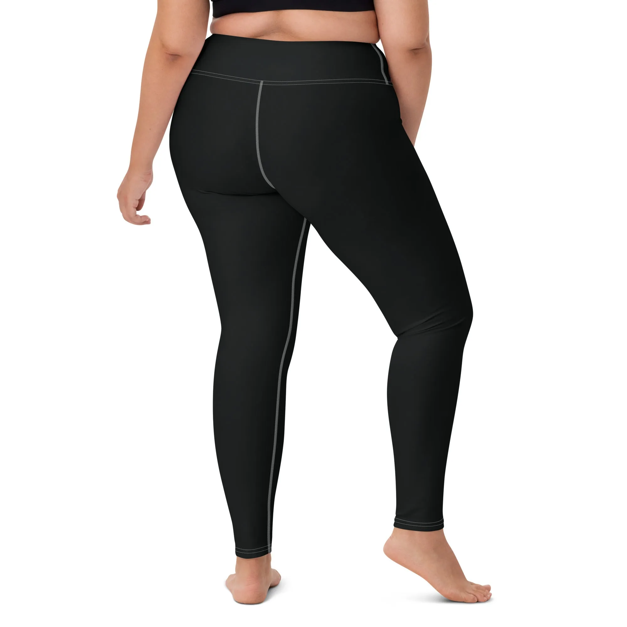 Effortless Active Style: Solid Color Leggings for Her - Noir