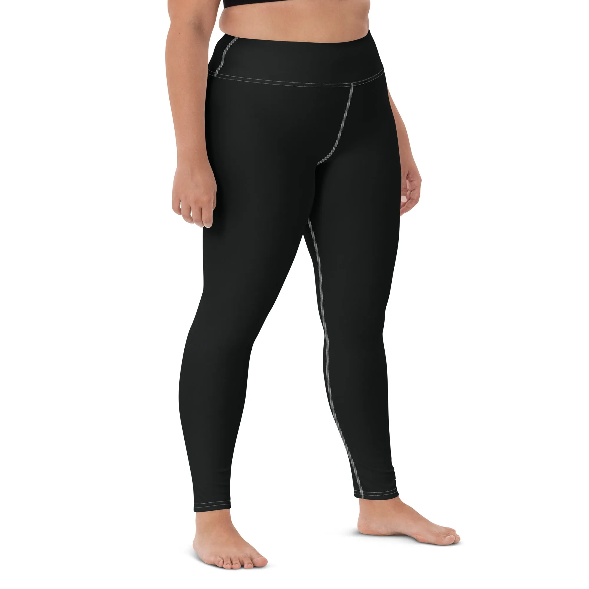 Effortless Active Style: Solid Color Leggings for Her - Noir