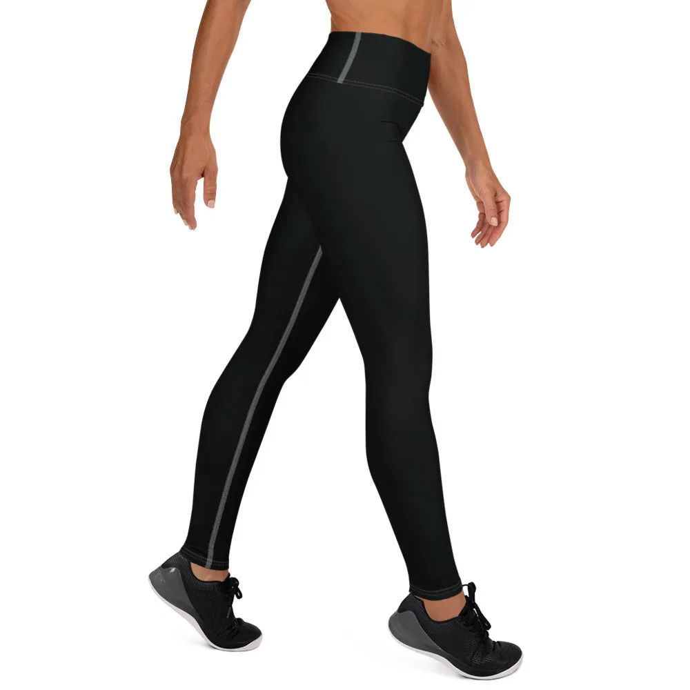 Effortless Active Style: Solid Color Leggings for Her - Noir