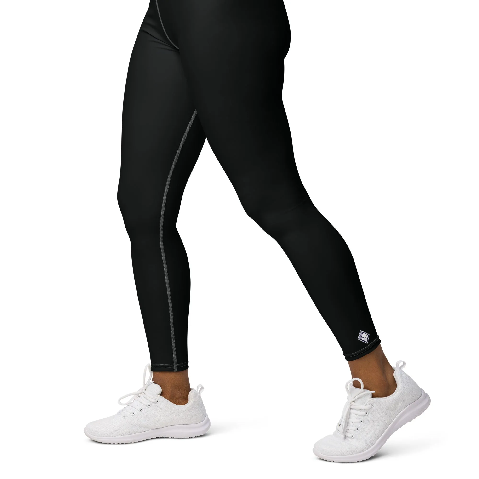 Effortless Active Style: Solid Color Leggings for Her - Noir