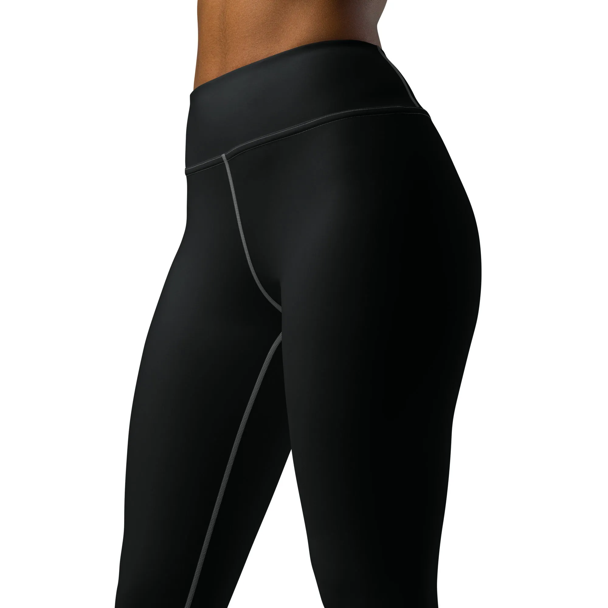 Effortless Active Style: Solid Color Leggings for Her - Noir