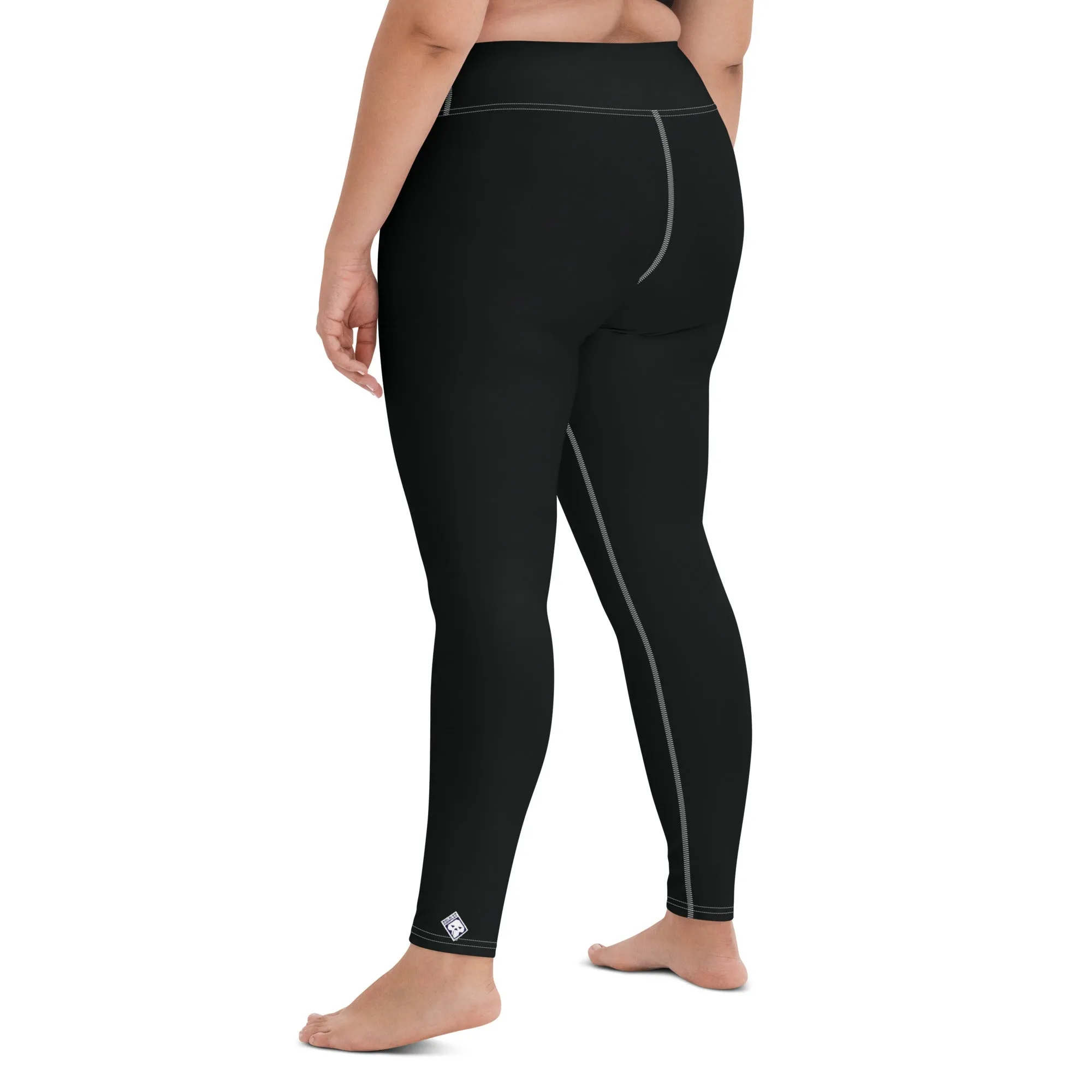 Effortless Active Style: Solid Color Leggings for Her - Noir