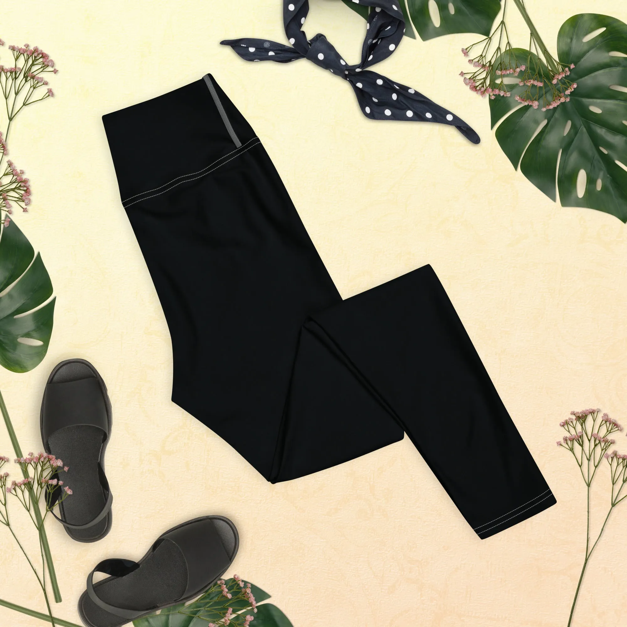 Effortless Active Style: Solid Color Leggings for Her - Noir