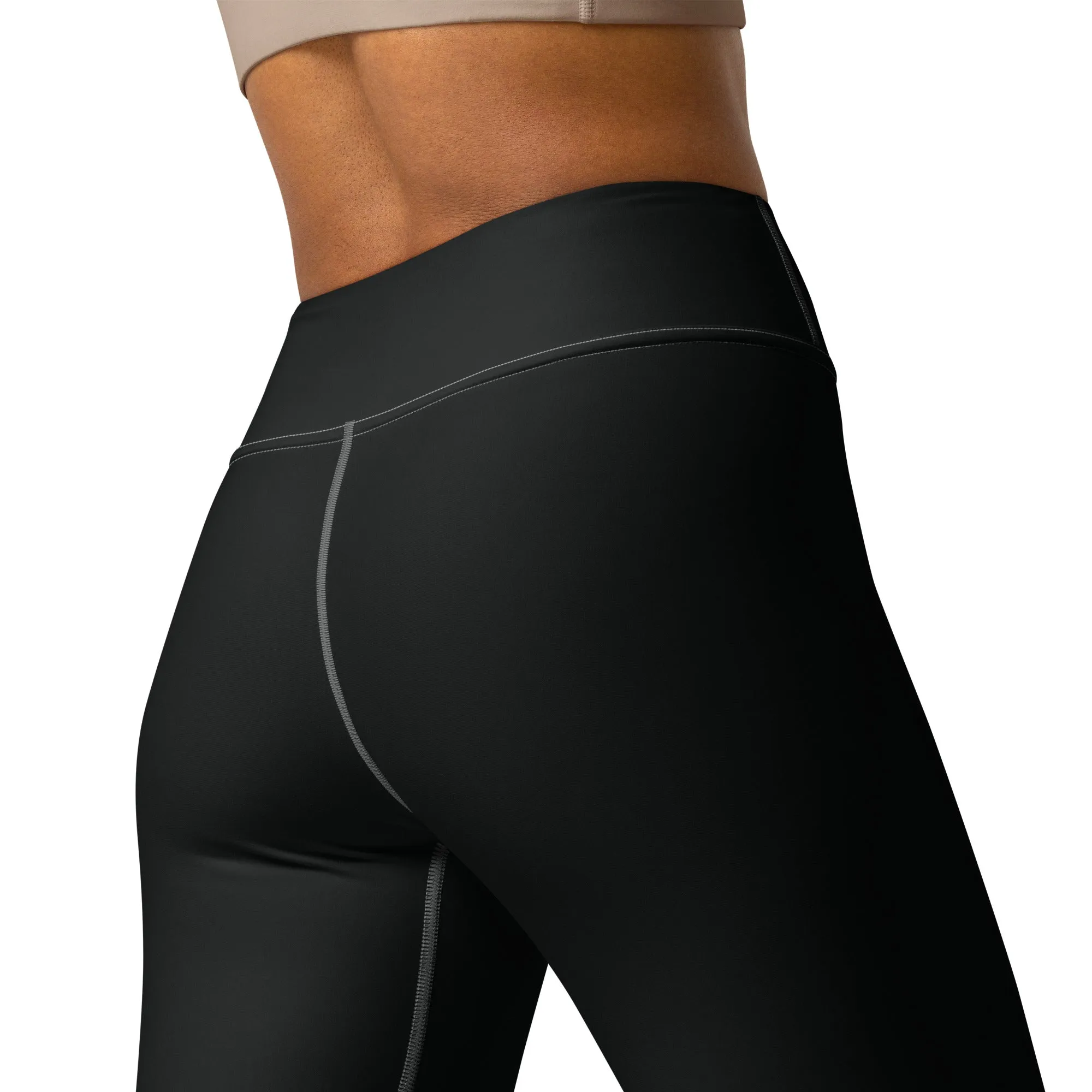 Effortless Active Style: Solid Color Leggings for Her - Noir