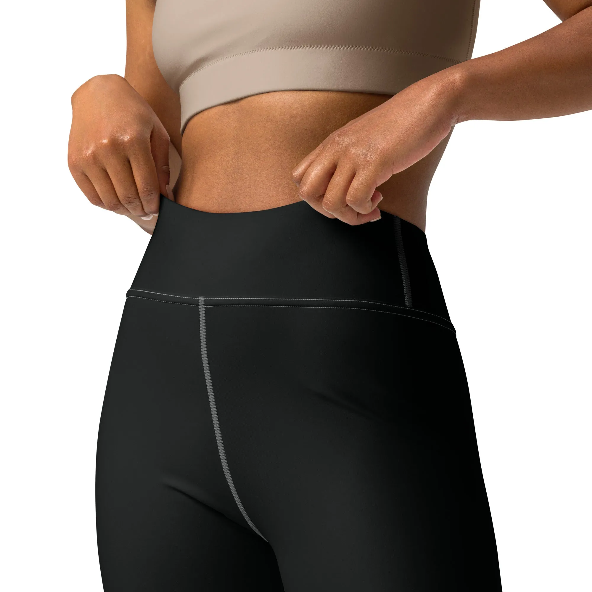 Effortless Active Style: Solid Color Leggings for Her - Noir