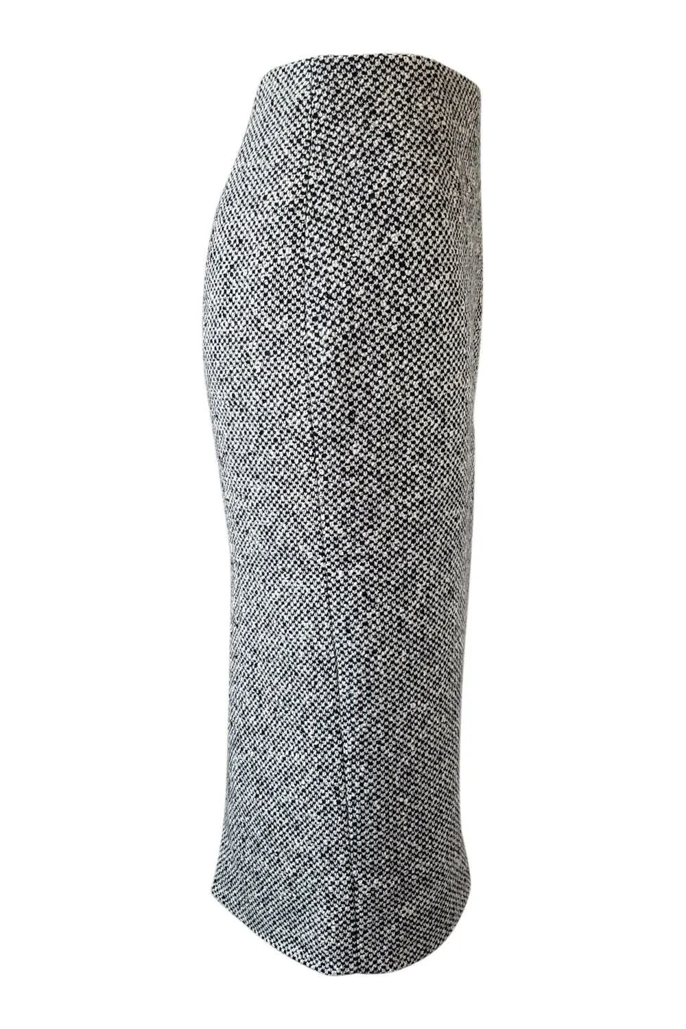 EMANUEL UNGARO Vintage Black White Tweed Pencil Skirt (IT 34)