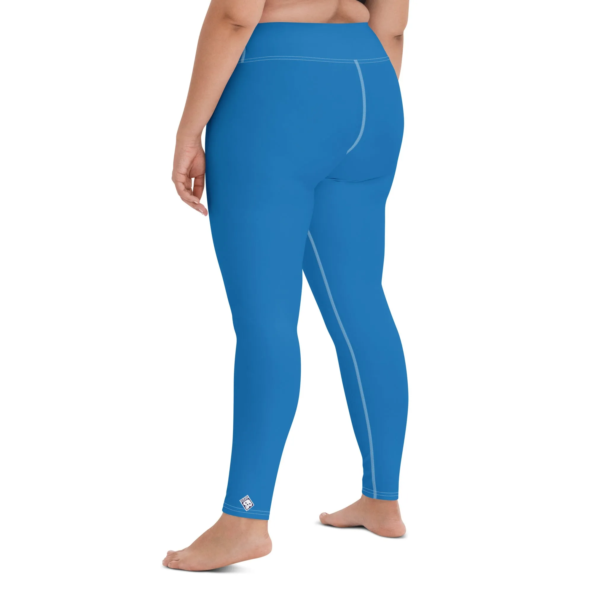 Essential Activewear: Solid Color Leggings for Her - Azul