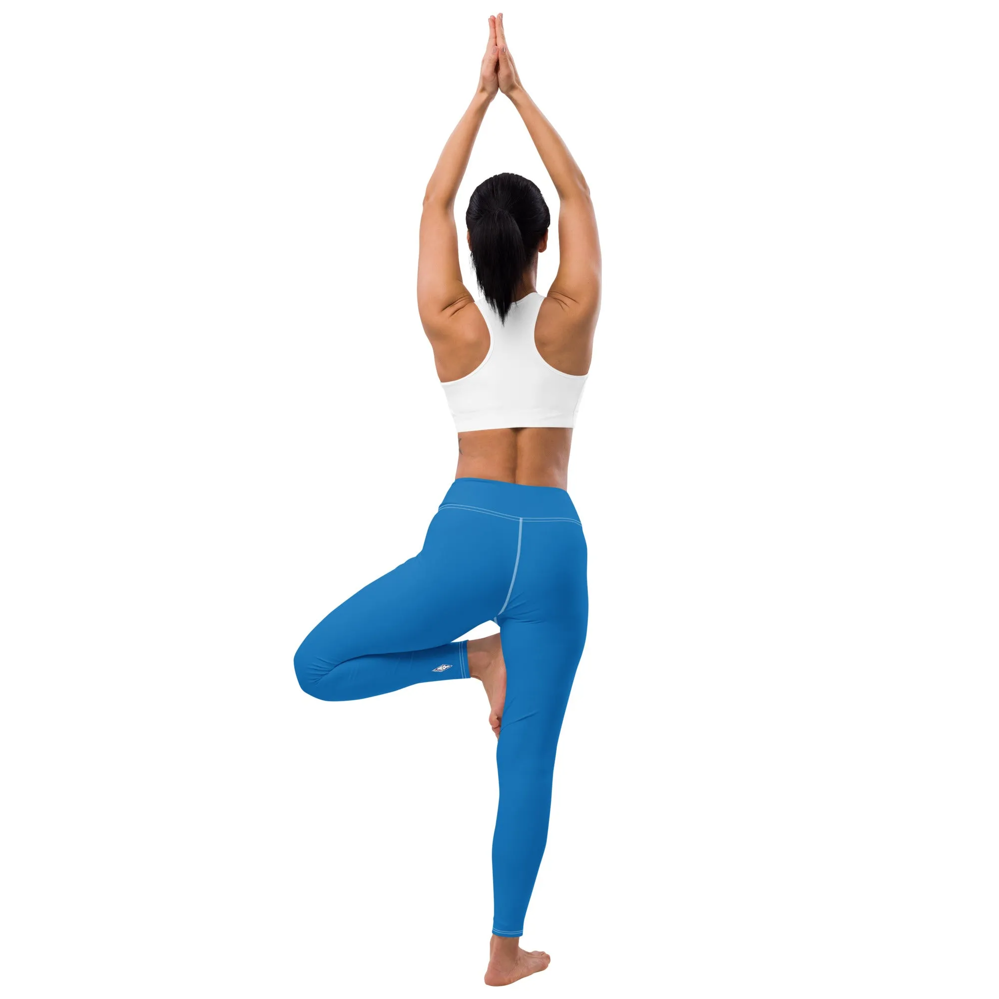 Essential Activewear: Solid Color Leggings for Her - Azul