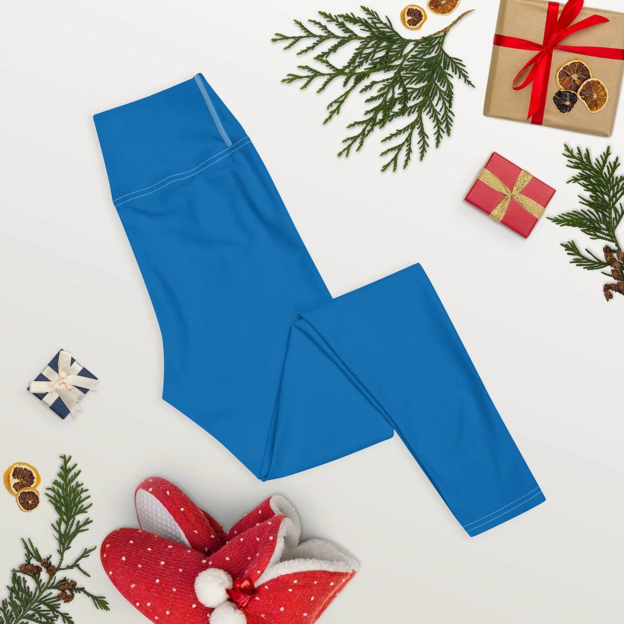 Essential Activewear: Solid Color Leggings for Her - Azul