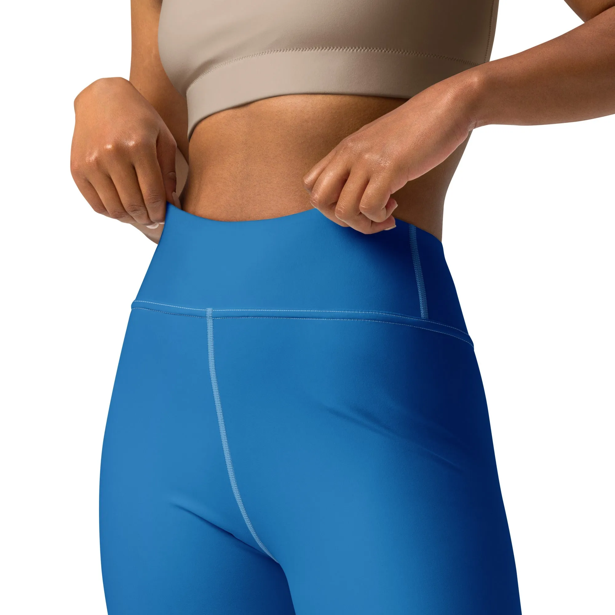 Essential Activewear: Solid Color Leggings for Her - Azul