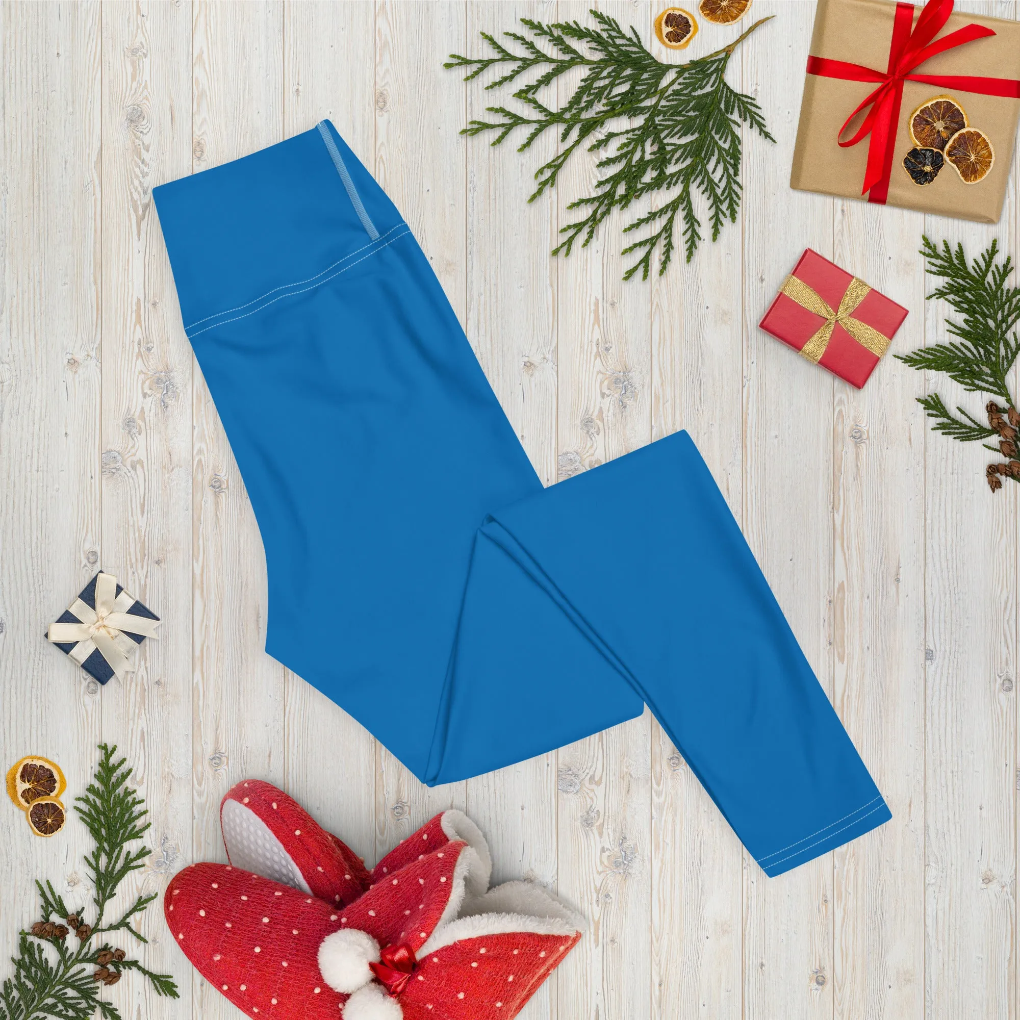 Essential Activewear: Solid Color Leggings for Her - Azul