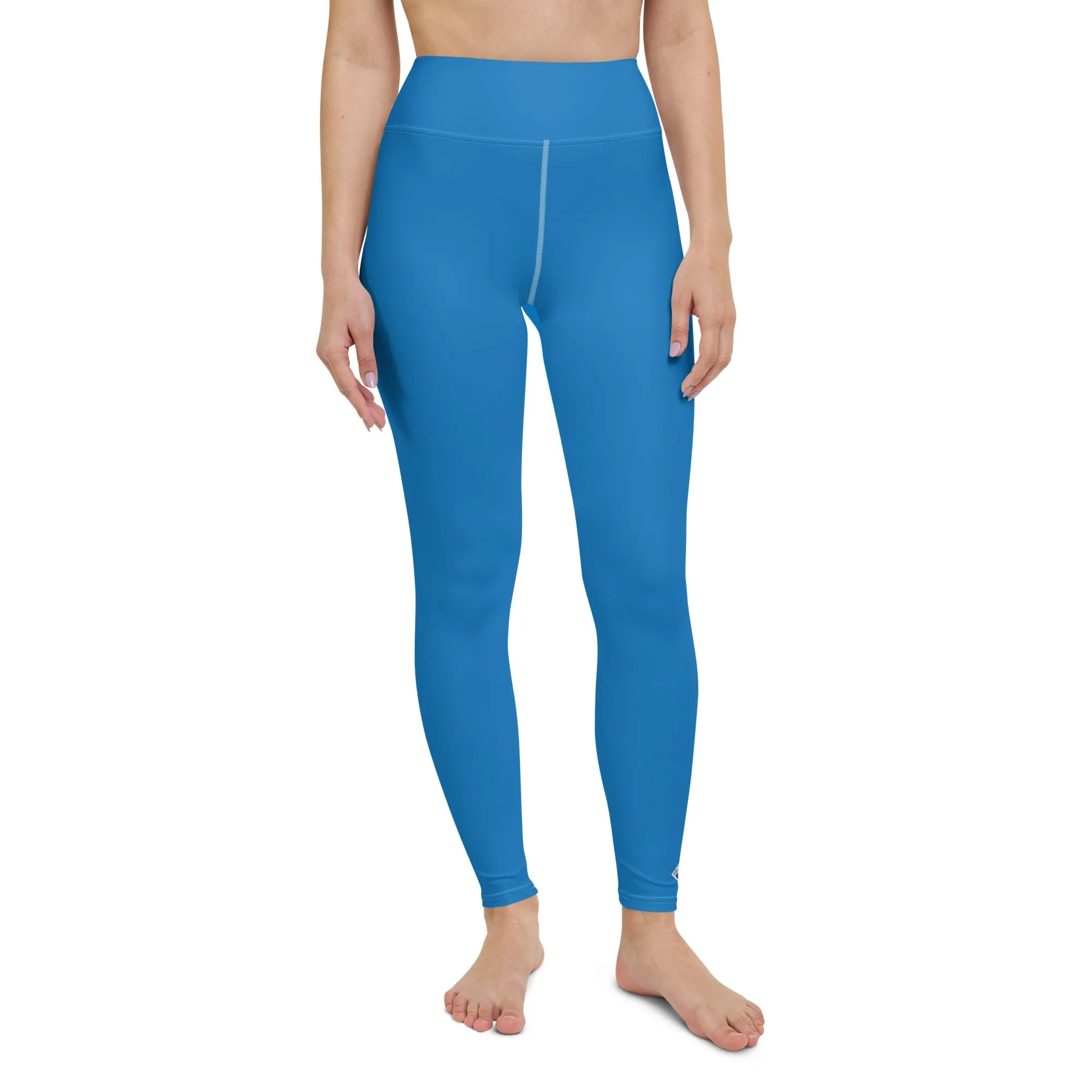 Essential Activewear: Solid Color Leggings for Her - Azul