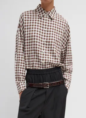 Gingham Drape Oversized Shirt