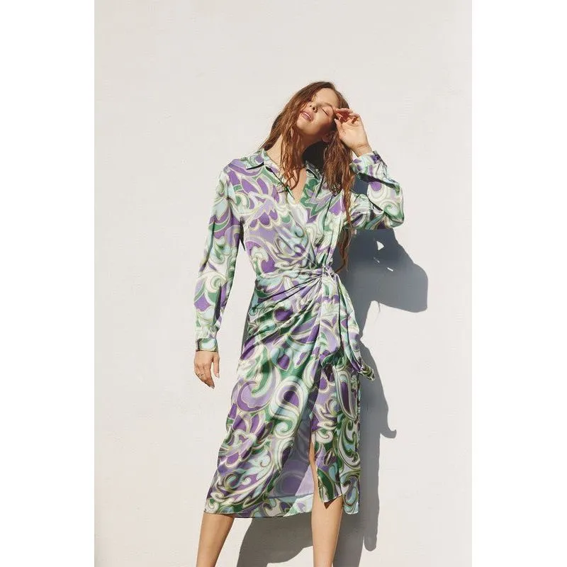 Groovy Girl Midi Shirt Wrap Dress