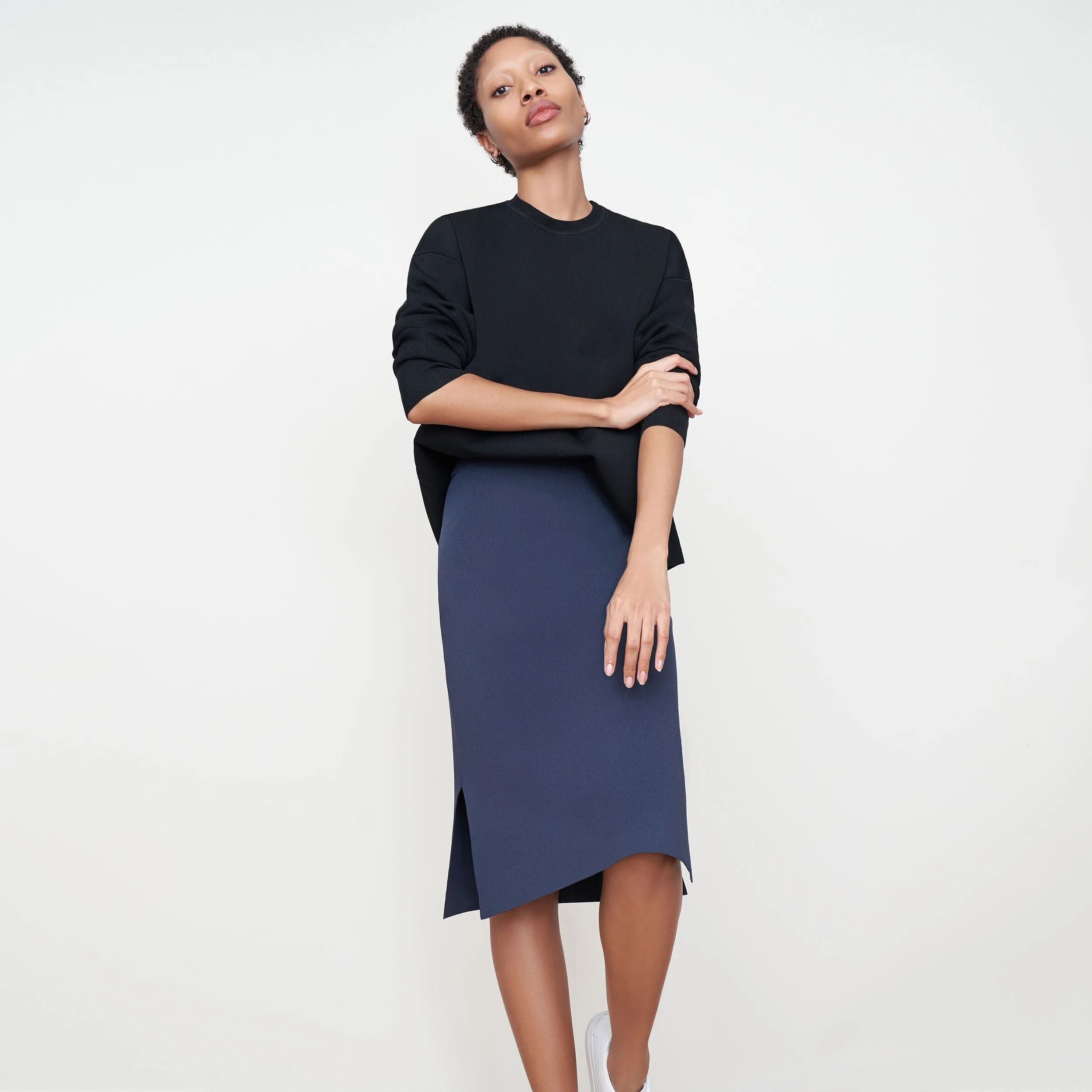 Harlem Skirt - Jardigan Knit :: Baltic Blue