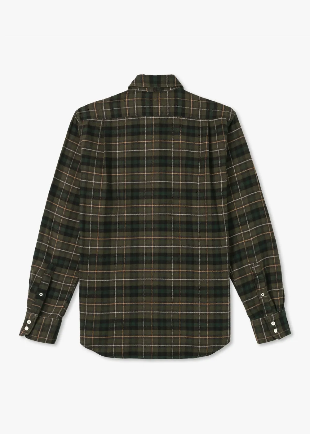 Hartford Paul Flannel Check Shirt Green & Black