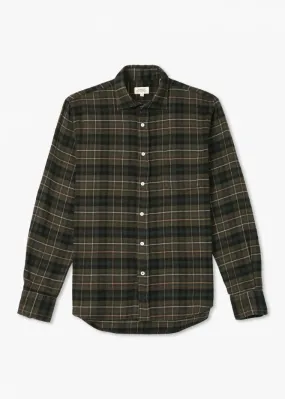 Hartford Paul Flannel Check Shirt Green & Black